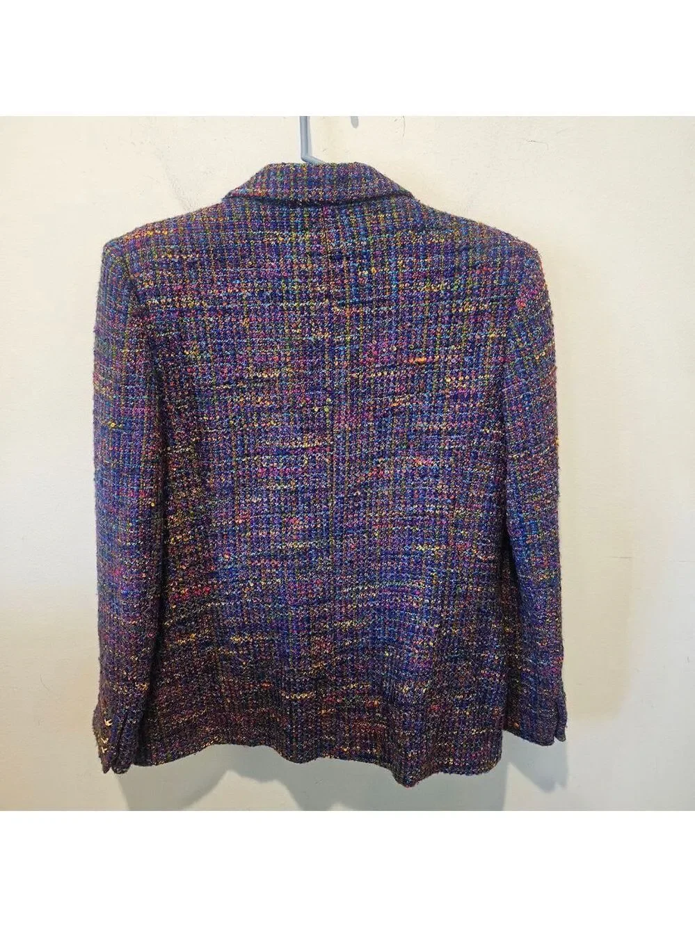 Women's Unbranded Purple Multicolor Tweed Blazer Jacket Size 10